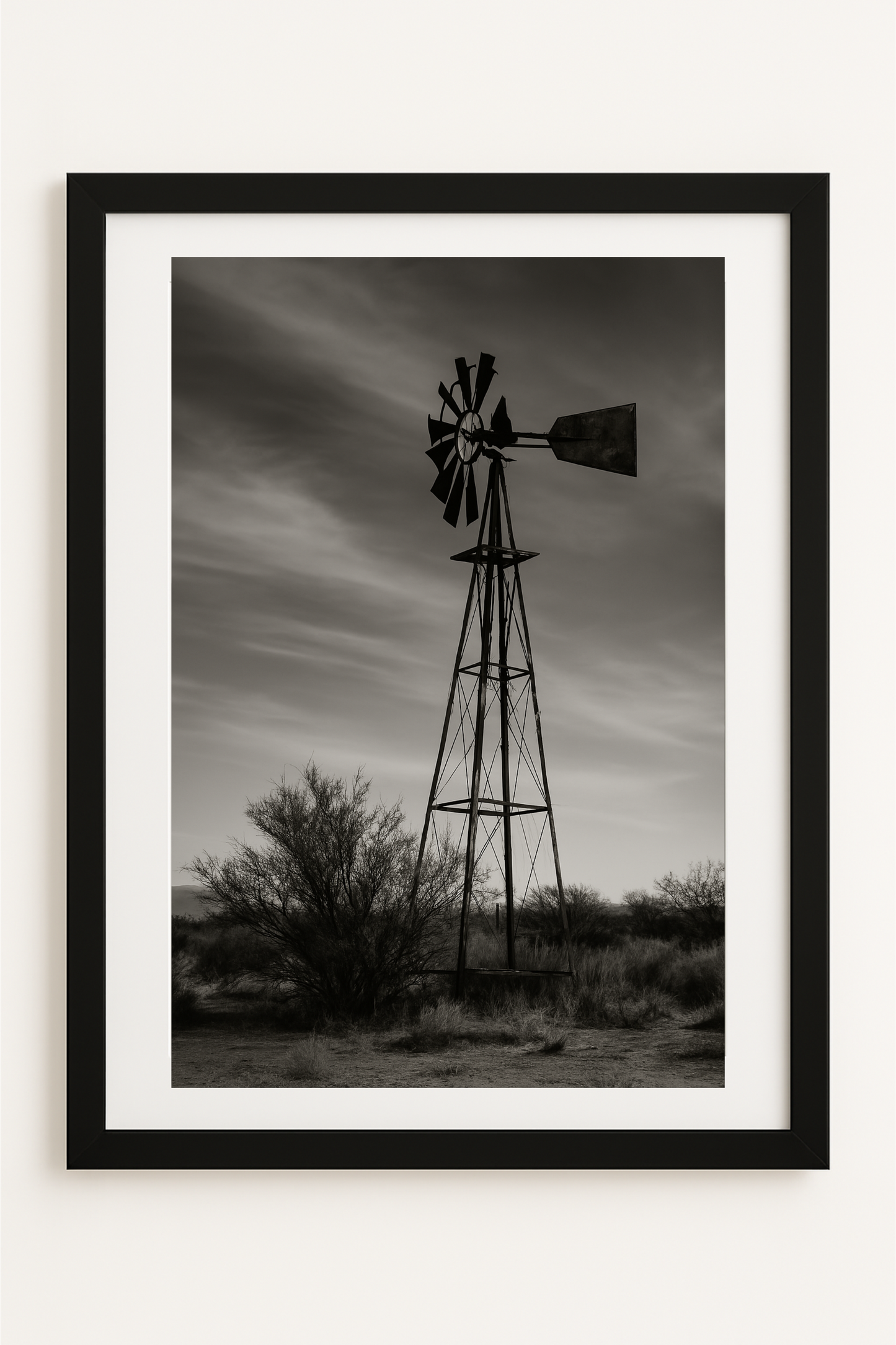 Western art print titled Hollow Turn – rustic wall decor by Frontier Prints, inspired by cowboy culture and desert landscapes.