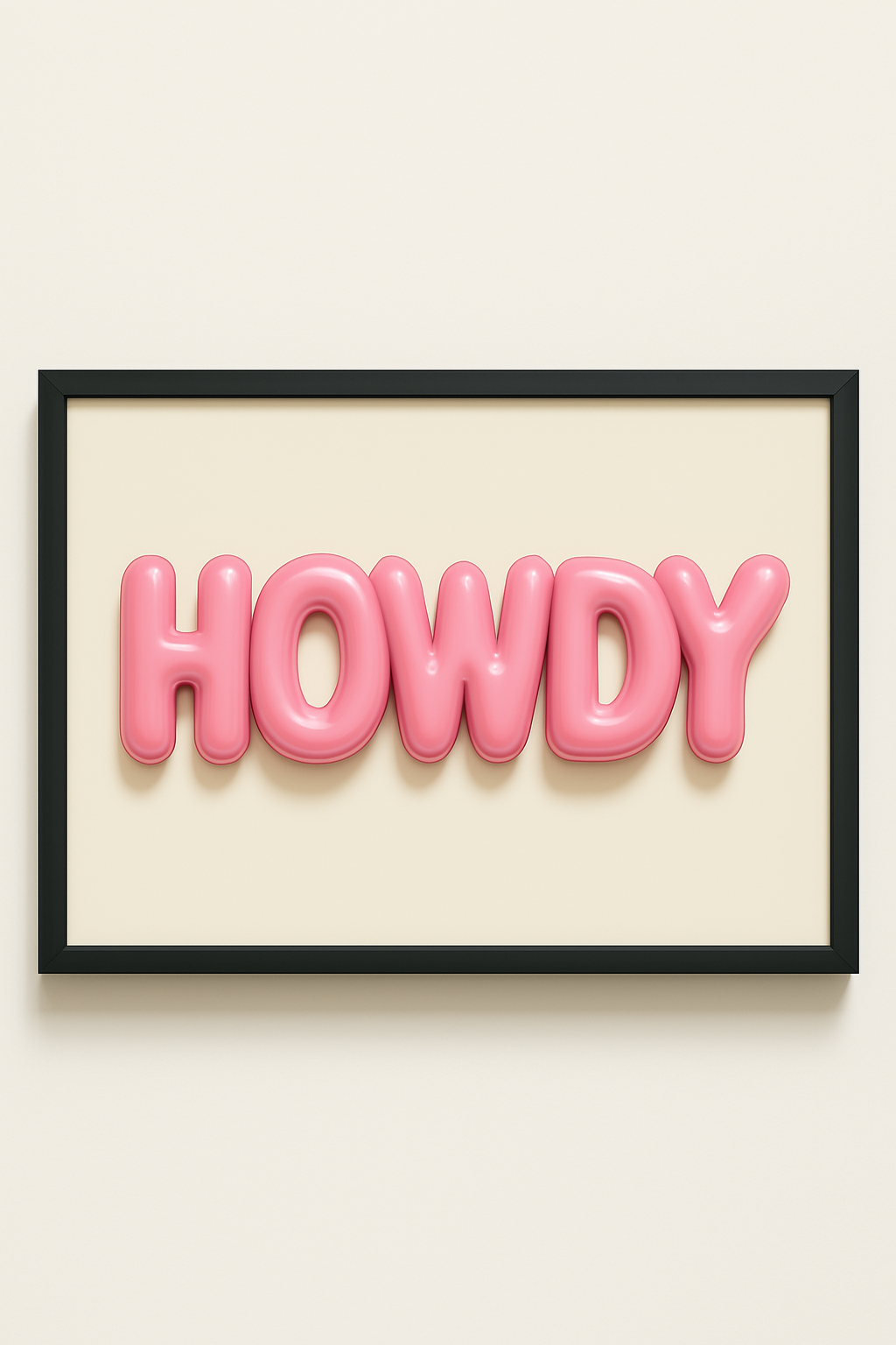 Western art print titled HOWDY Sugar – rustic wall decor by Frontier Prints, inspired by cowboy culture and desert landscapes.