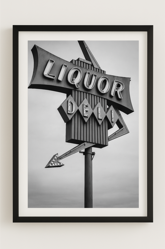 Western art print titled Neon Still – rustic wall decor by Frontier Prints, inspired by cowboy culture and desert landscapes.