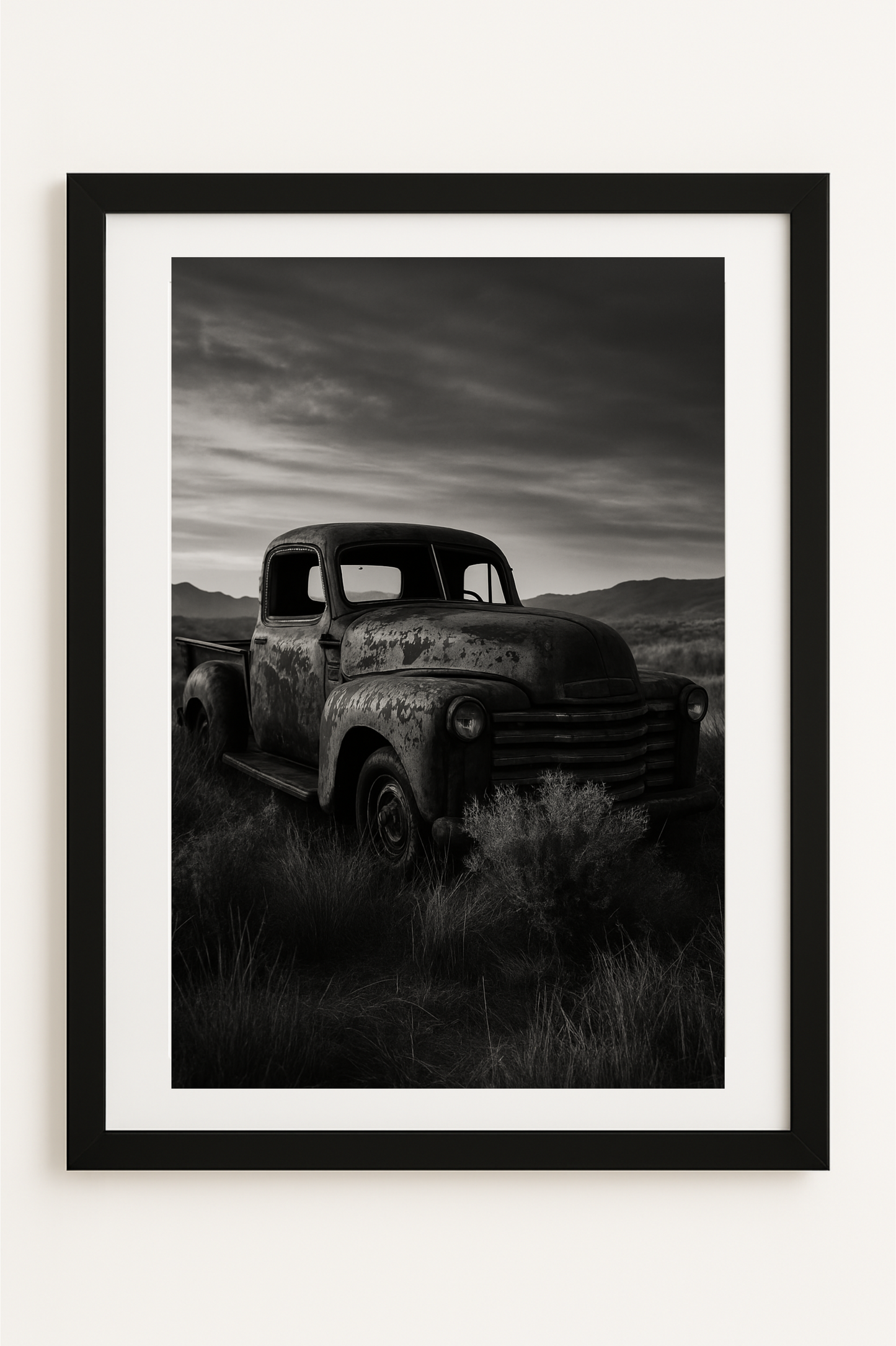Western art print titled Rust Sleep – rustic wall decor by Frontier Prints, inspired by cowboy culture and desert landscapes.
