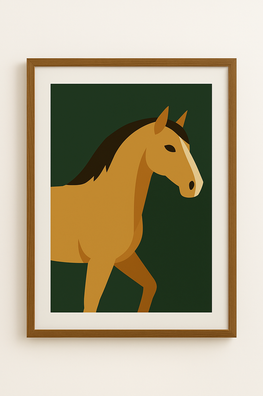 Western art print titled The Galloper – rustic wall decor by Frontier Prints, inspired by cowboy culture and desert landscapes.