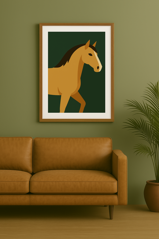 Western art print titled The Galloper – rustic wall decor by Frontier Prints, inspired by cowboy culture and desert landscapes.