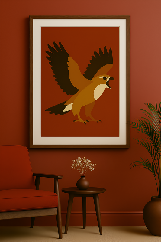 Western art print titled The Screecher – rustic wall decor by Frontier Prints, inspired by cowboy culture and desert landscapes.