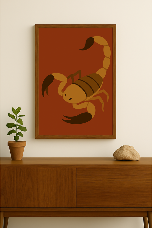 Western art print titled The Stinger – rustic wall decor by Frontier Prints, inspired by cowboy culture and desert landscapes.