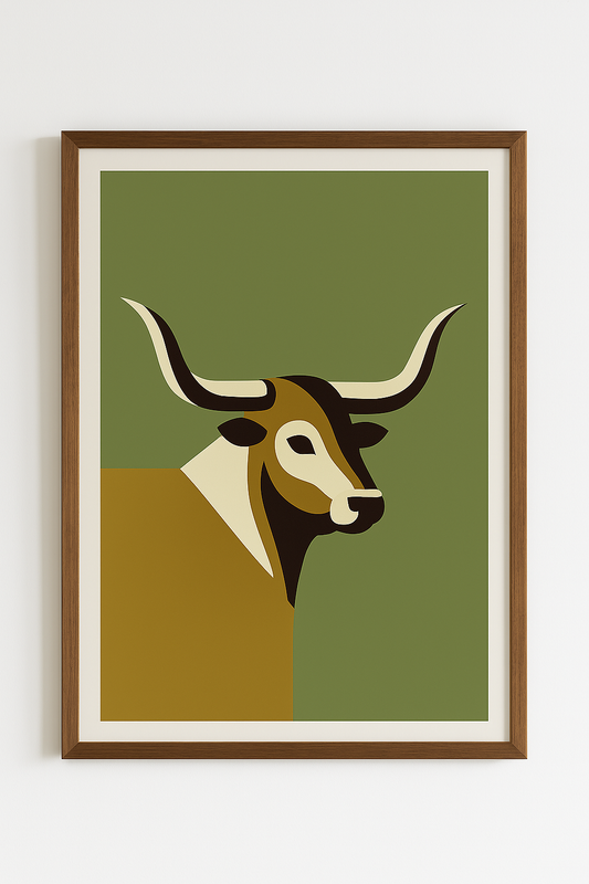Western art print titled The Watcher – rustic wall decor by Frontier Prints, inspired by cowboy culture and desert landscapes.