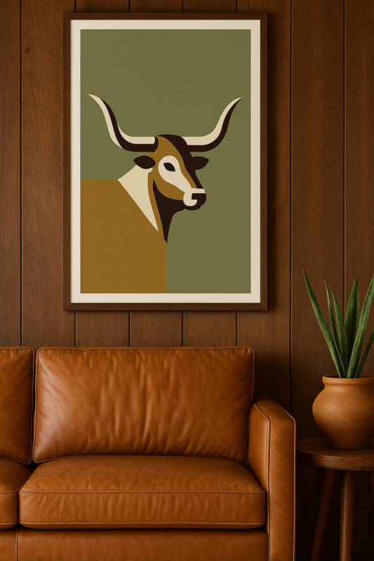 Western art print titled The Watcher – rustic wall decor by Frontier Prints, inspired by cowboy culture and desert landscapes.